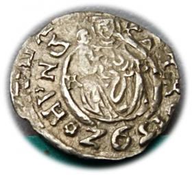 Obrazek dla: Denar 1592 Rudolf II Habsburg Węgry