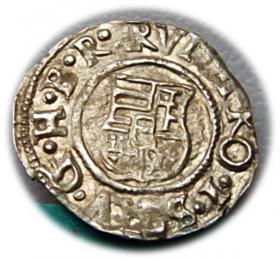 Obrazek 2 dla: Denar 1594 Rudolf II Habsburg Węgry