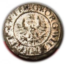 Obrazek 2 dla: Szeląg 1627 Jerzy Wilhelm Księstwo Pruskie Królewiec