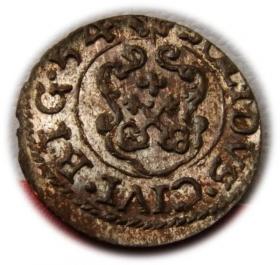 Obrazek 2 dla: Szeląg 1654 Krystyna Waza Ryga