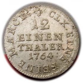 Obrazek 2 dla: 1/12 talara 1764 Fryderyk August III Saksonia Drezno