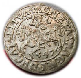 Obrazek dla: Półgrosz 1547 Zygmunt II August Wilno