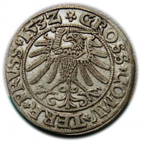 Obrazek 2 dla: Grosz pruski 1532 Zygmunt I Stary Prusy Królewskie Toruń