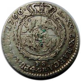 Obrazek 2 dla: Złotówka koronna 1766 Stanisław August Poniatowski Warszawa