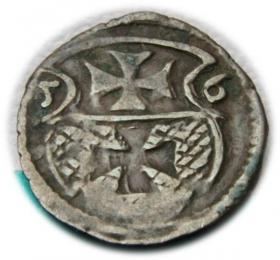 Obrazek dla: Denar 1556 Zygmunt II August Elbląg