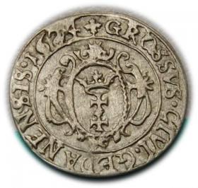 Obrazek 2 dla: Grosz 1624 Zygmunt III Waza Gdańsk