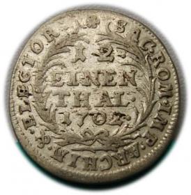 Obrazek dla: 1/12 talara 1702 August II Mocny Sas Lipsk