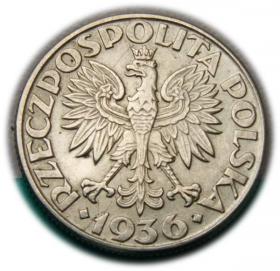 Obrazek 2 dla: 2 złote 1936 Żaglowiec, Warszawa