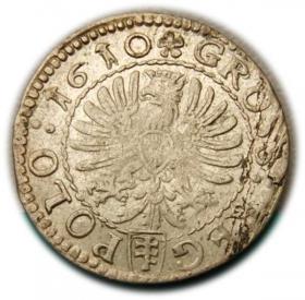Obrazek 2 dla: Grosz 1610 Zygmunt III Waza Kraków