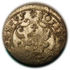 Obrazek 2 dla: Szeląg 1595 Zygmunt III Waza Ryga