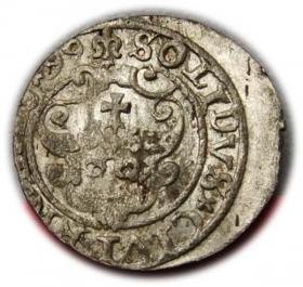 Obrazek 2 dla: Szeląg 1599 Zygmunt III Waza Ryga