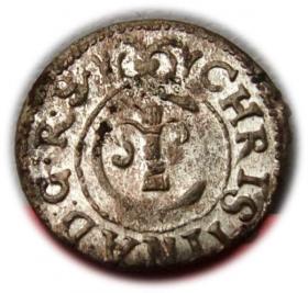 Obrazek dla: Szeląg 1649 Krystyna Waza Liwonia