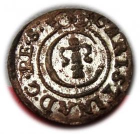 Obrazek dla: Szeląg 1646 Krystyna Waza Ryga