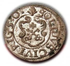 Obrazek 2 dla: Szeląg 1650 Krystyna Waza Ryga