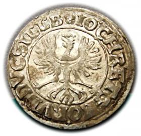 Obrazek 2 dla: 3 krajcary 1620 Jan Krystian Jerzy Rudolf Księstwo BrzeskoLegnickoWołowskie Złoty Stok
