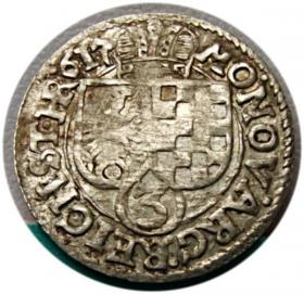 Obrazek dla: 3 krajcary 1617 Jan Krystian Jerzy Rudolf Księstwo BrzeskoLegnickoWołowskie Złoty Stok
