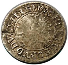 Obrazek 2 dla: 3 krajcary 1618 Jan Krystian Jerzy Rudolf Księstwo BrzeskoLegnickoWołowskie Złoty Stok