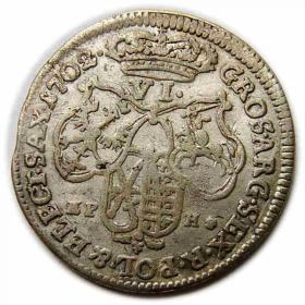 Obrazek 2 dla: Szóstak 1702 August II Mocny Lipsk