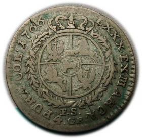 Obrazek 2 dla: Złotówka 1766 Stanisław August Poniatowski Warszawa