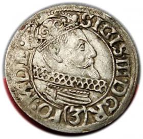 Obrazek dla: 3 krajcary 1617 Zygmunt III Waza Kraków