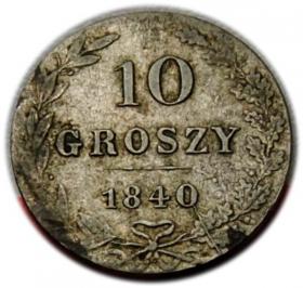 Obrazek dla: 10 groszy 1840 Mikołaj I Romanow byłe Królestwo Polskie Warszawa