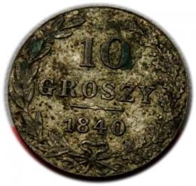 Obrazek dla: 10 groszy 1840 Mikołaj I Romanow byłe Królestwo Polskie Warszawa