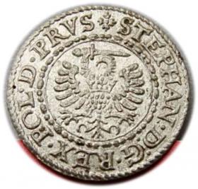 Obrazek 2 dla: Szeląg 1582 Stefan Batory Gdańsk