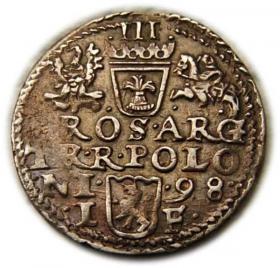 Obrazek 2 dla: Trojak 1598 Zygmunt III Waza Olkusz