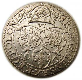 Obrazek 2 dla: Szóstak 1596 Zygmunt III Waza Malbork