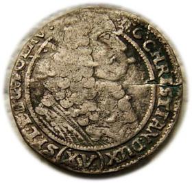 Obrazek dla: 15 krajcarów 1664 Chrystian Wołowski Księstwo Brzesko  Legnicko  Wołowskie Brzeg