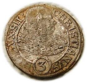 Obrazek dla: 3 krajcary 1669 Chrystian Wołowski Księstwo BrzeskoLegnickoWołowskie Brzeg