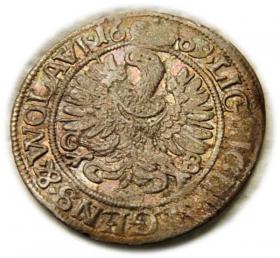 Obrazek 2 dla: 3 krajcary 1669 Chrystian Wołowski Księstwo BrzeskoLegnickoWołowskie Brzeg