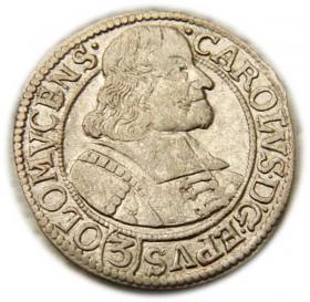 Obrazek dla: 3 krajcary 1670 Karol II Lichtenstein Ołomuniec 