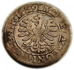 Obrazek 2 dla: Grosz 1529 Zygmunt I Stary Kraków