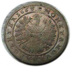 Obrazek 2 dla: 15 krajcarów 1663 Jerzy III Brzeski Księstwo Brzesko  Legnicko  Wołowskie Brzeg