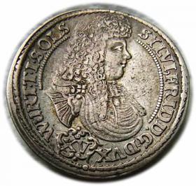 Obrazek dla: 15 krajcarów 1675 Sylwiusz Fryderyk Witemberski Oleśnica