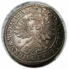 Obrazek 2 dla: 15 krajcarów 1675 Sylwiusz Fryderyk Witemberski Oleśnica