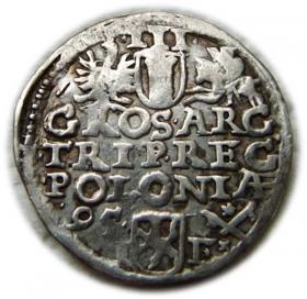 Obrazek 2 dla: Trojak 1595 Zygmunt III Waza Wschowa