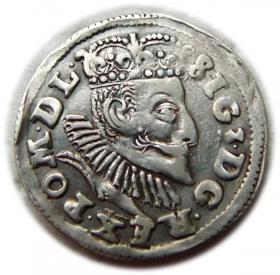 Obrazek dla: Trojak 1596 Zygmunt III Waza Poznań
