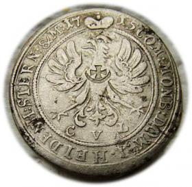 Obrazek 2 dla: 6 krajcarów 1715 Karol Fryderyk Oleśnicki Księstwo Oleśnickie