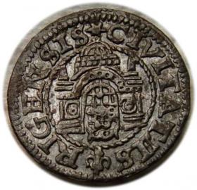 Obrazek 2 dla: Szeląg 1575 Wolne Miasto Ryga
