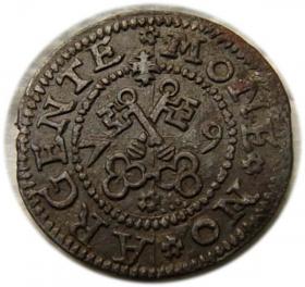 Obrazek 2 dla: Szeląg 1579 Wolne Miasto Ryga