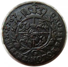 Obrazek 2 dla: Trojak 1767 Stanisław August Poniatowski Warszawa