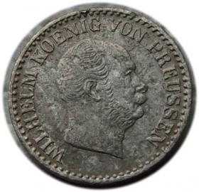 Obrazek 2 dla: 1 srebrny grosz 1864 Wilhelm I Hohenzollern Berlin