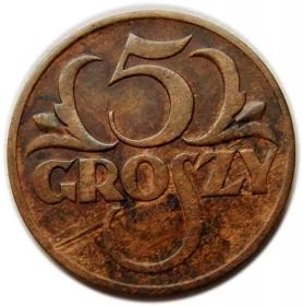 Obrazek dla: 5 groszy 1936 II RP Warszawa