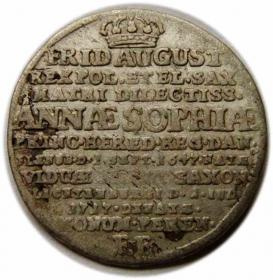 Obrazek 2 dla: Grosz 1717 August II Mocny Drezno