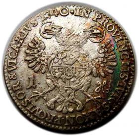 Obrazek 2 dla: Grosz wikariacki 1740 August III Drezno