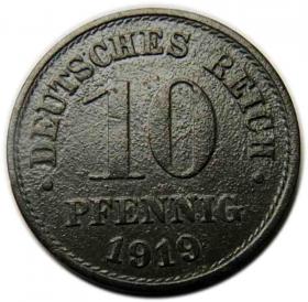 Obrazek dla: 10 fenigów 1919 Niemcy 