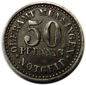 Obrazek dla: 50 fenigów 1920 Munsingen Niemcy