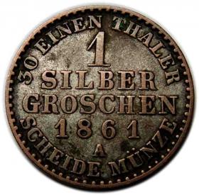 Obrazek dla: 1 srebrny grosz Wilhelm I Hohenzollern Prusy Berlin
